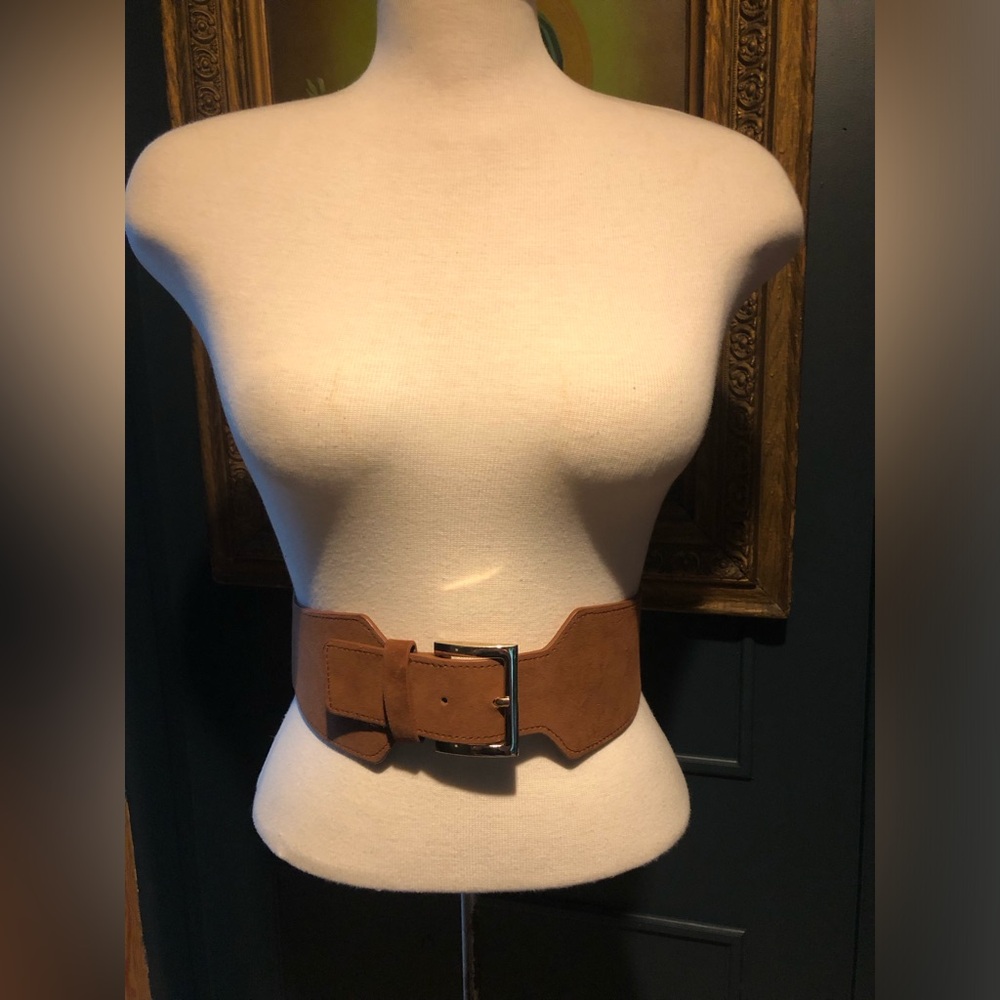 Tan Faux Suede Belt